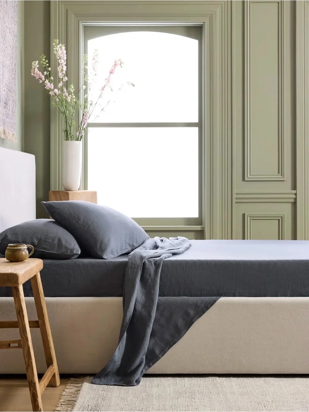 Nightfall Cal King European Linen Sheet Set - Retail $214